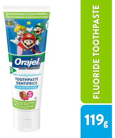 Orajel Kids Super Mario Anti-Cavity Fluoride Toothpaste Natural Fruit Flavour 119-g - Buy Online on GoSupps.com