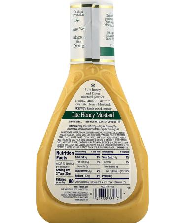 Ken's Steak House Lite Honey Mustard Dressing 16 Fl Oz (Pack of 2) - Delicious and Light Dressing - Buy Online on GoSupps.com