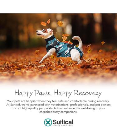 Suitical Recovery Suit for Dogs - XL Blue Camouflage | International Shipping Available - Buy Online on GoSupps.com