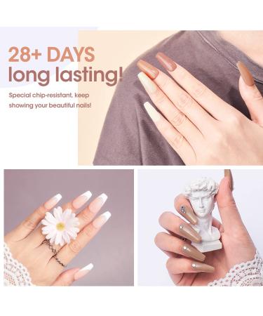Gellen Dip Powder Nail Kit Starter Set - 6 Nude Skin Tone Colors, Acrylic Dipping System with Base, Top Coat, Activator, and 12 Pcs for French Manicure DIY Salon - Buy Online on GoSupps.com