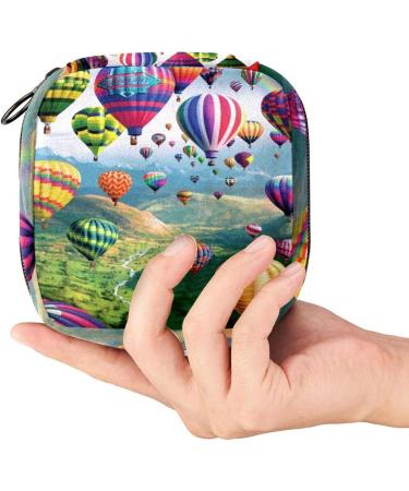 Hot Air Balloon Ladies Napkin Storage Bag | Portable Period Bag for Women & Teens | Menstrual Cup Pocket & Breastfeeding Holder - Buy Online on GoSupps.com