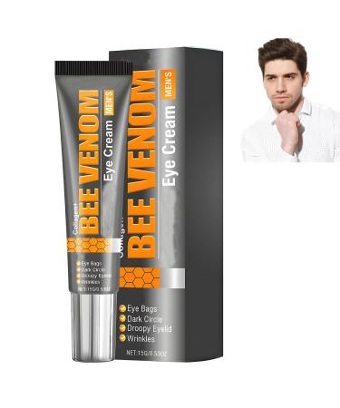 homomdy Men's eye cream with bee venom and collagen for a wake-up look against dark circles and puffiness to lift eyelids reduce under-eye bags treatment