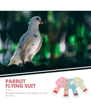 POPETPOP Cone Costume 4pcs Bird Diaper Parrot Flight Suit Parrot Diaper Bird Clothing Parrot Nappy Clothes for Cockatiel Parakeet Pigeon Pet Supplies Parrot Costume - Buy Online on GoSupps.com