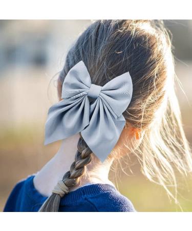 Cinaci 12 Pack Solid Big Ponytail Bow Alligator Hair Clips - Hair Accessories for Girls, Toddlers, Kids, Teens, Women - Buy Online on GoSupps.com