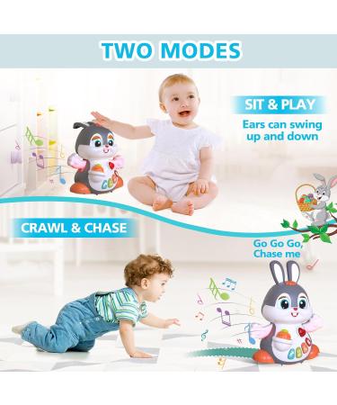 Moontoy Baby Music Toy - Interactive Rabbit Toy for 1-2 Year Olds Learning & Crawling Fun with Music & Light - Perfect Gift for Boys & Girls - Buy Online on GoSupps.com