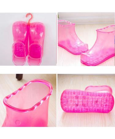 Foot Spa Soak Shoes | Anti-Slip High-Density Foot Soaking Boots - Colorful Heatproof Foot Soaking Shoes Household Foot Bath Shoes for Bathroom Height 18cm Size 45 Red - Buy Online on GoSupps.com