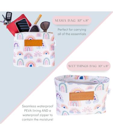 Diaper Bag Organizing Pouches (Set of 4) - Rainbow Diaper Bag Organizer Pouches - Baby Diaper Clutch Bag  Wet Bag  Mama Bag  Snacks Diaper Bag Insert - Waterproof Lining - Diaper Bag Organizer Insert - Buy Online on GoSupps.com