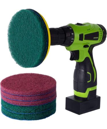 BIXUEJ 5 Inch Drill Power Brush Tile Scrubber Scouring Pads Cleaning Kit Heavy Duty Household Cleaning Tool (Drill NOT Included) - Buy Online on GoSupps.com