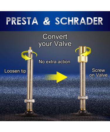 Presta to Schrader Valve Adaptor Set - 15PCS Bicycle Tire Converter Tools for Mountain and Road Bikes - Buy Online on GoSupps.com