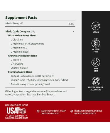 Snap Supplements Nitric Oxide Booster + BCAA Complete EAA Matrix Powder Bundle 90 Vegetarian Capsules + 30 Servings Pomegranate Watermelon - Buy Online on GoSupps.com