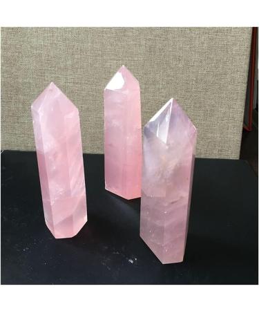 ABUZIV Natural Rose Quartz Crystal Stick - 7-8cm Healing Column Pillar & Pendulum for Spiritual Wellness - Buy Online on GoSupps.com