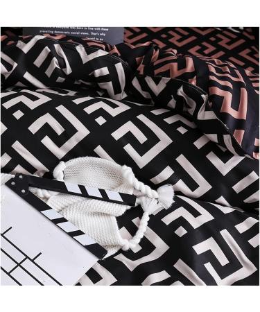Luxury Black Bedding Set Queen King Full Size Polyester Bed Linen Duvet Cover Set with Pillowcase Soft (1 Twin) - Buy Online on GoSupps.com
