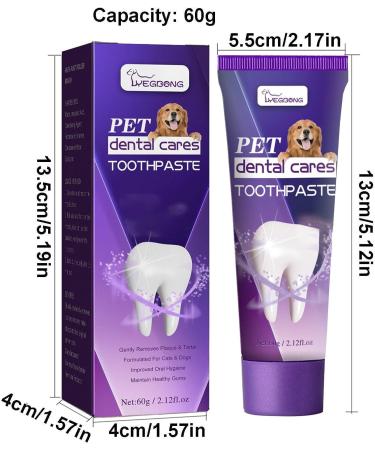 60g Pet Toothpaste - Enhances Gum Health Eliminates Bad Breath & Cleans Teeth | 2.12fl.Oz International Shipping - Buy Online on GoSupps.com