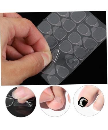 Gogogmee 50 Sheets Self-Adhesive Toe Nail Stickers with Strong Jelly Gel Glue Waterproof Press Nail Tabs for Women for DIY Manicure Artificial Nails Easy Application Long Lasting - Buy Online on GoSupps.com
