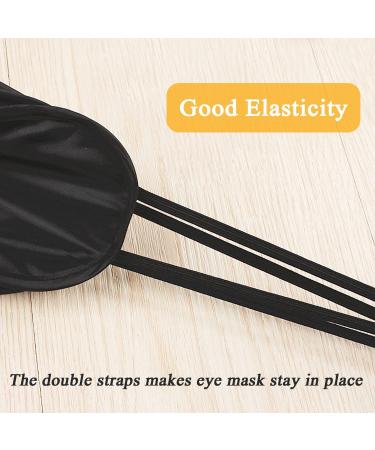 6 Pack Black Blindfold Eye Mask Cover with Nose Pad - Adjustable Strap for Sleep, Travel, Games - Team Building Party Supply for Women, Men, Kids - Buy Online on GoSupps.com