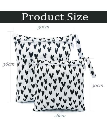 Felfang Diaper Bag Set - 2 Wetbag Organizers & Reusable Fabric Diapers (White Heart) | International Shipping Available - Buy Online on GoSupps.com