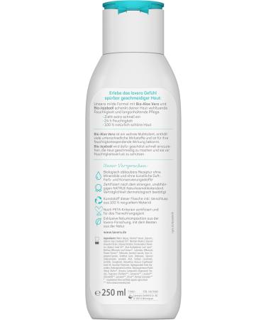 Lavera Basis Sensitiv Body Lotion Express | Vegan & Organic Aloe Vera & Jojoba Oil | 250 ml Natural Cosmetics for All Skin Types - Buy Online on GoSupps.com