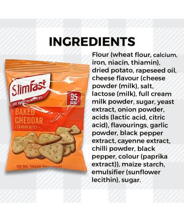 AETN Creations SlimFast Healthy Snack Combo 7 Baked Cheddar Crisps with Low-Calorie Snack Bars plus AETN Fridge Magnet and Meal Planner - Buy Online on GoSupps.com