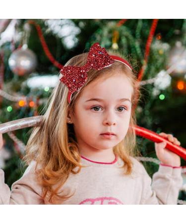 Cinaci 10 Pieces Sparkling Sequin Bow Plastic Headbands with Teeth Hair Bands Hairbow Accessories for Toddlers Kids Teens Girls - Buy Online on GoSupps.com