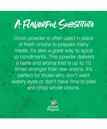 Certified Organic Simply Organic White Onion Powder - 3 oz (Pack of 1) | Allium Cepa Seasoning - Buy Online on GoSupps.com
