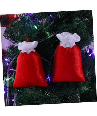 OFFSCH 8pcs Christmas Plush Bag Decor Xmas Present Bags Candy Storage Pouch Christmas Tree Pendant - Buy Online on GoSupps.com