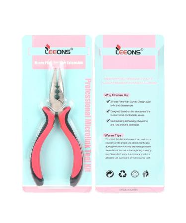 3-Hole Hair Extension Plier for Micro Nano Ring Hair Extensions - Black-Pink Needle Nose Pliers - Buy Online on GoSupps.com