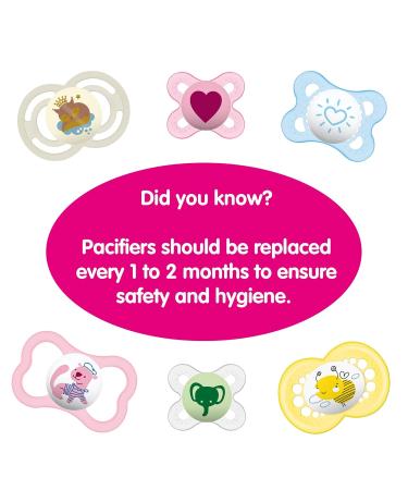 MAM Crystal Silicone Pacifier - Blue - 6 Months (2-Count) | Soothing & Safe for Babies | International Shipping Available - Buy Online on GoSupps.com