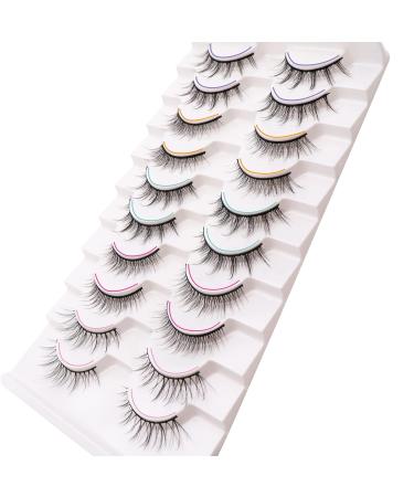 Losha Manga Lashes Fluffy Faux Mink Lashes Natural Look 5 Styles Mixed Fake Eyelashes 10 Pairs Anime Lashes Pack Look Like Individual Clusters| Mix Manga Lashes-Mix - Buy Online on GoSupps.com
