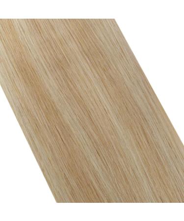 Moresoo 22 Inch Tape in Human Hair Extensions Caramel Blonde with Platinum Blonde Highlights | Skin Weft Hair Extensions 20 Pieces/50g #P14/613 - Buy Online on GoSupps.com