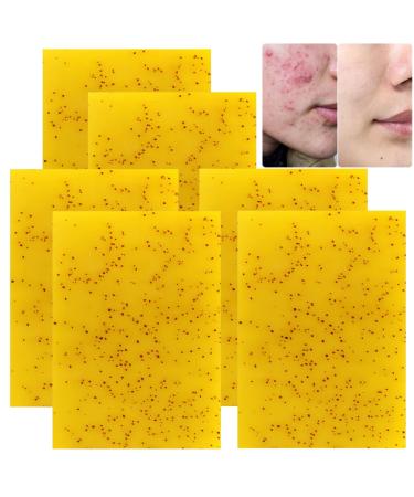 JASUBAI Turmeric Lemon Soap Illuminating Bar for Face and Body Even Complexion Dark Spot Removal Refreshing Exfoliating Bar Evens Complexion (6PCS)
