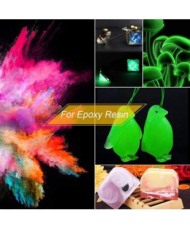 Glow in The Dark Pigment Powder 12 Colors - Non-Toxic Luminous Dye for Resin, Acrylic Paint, Slime, Nails, Halloween Party - Long Lasting & Skin Safe - 0.35oz Each - Buy Online on GoSupps.com