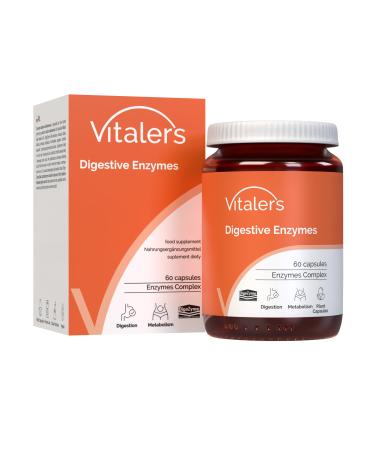 Vitaler's Digestive Enzymes - 60 Capsules Vegan 2 Month Supplement No Preservatives Pure Composition