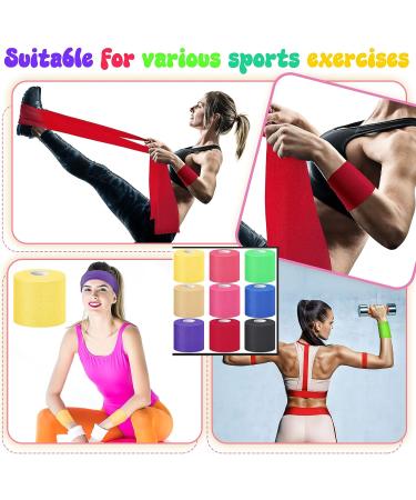 9 Pieces Pre Wrap Athletic Tape Foam Underwrap 30 Yards - Assorted Colors - for Hair, Ankles, Wrists, Hands, Knees, Elbow - Sports Prewrap Soccer Bandage - Buy Online on GoSupps.com