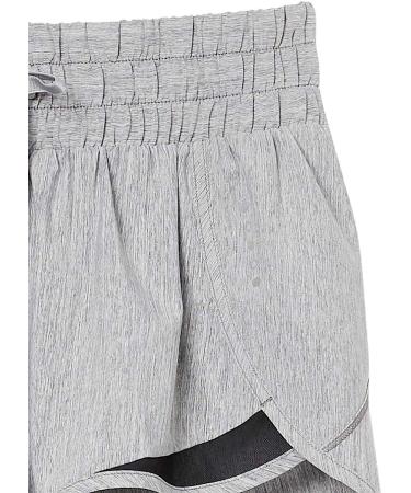 Amazon Essentials Women's Standard-Fit Ruched Waistband Running Short - Grey Heather, Large - Buy Online on GoSupps.com