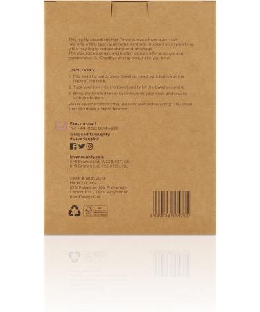 Noughty 97% Natural Purple Microfibre Hair Towel - Quick Absorption Reduces Breakage & Frizz - Shop Now for International Shipping! - Buy Online on GoSupps.com