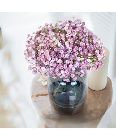 Justoyou 10 Pcs Baby's Breath Artificial Flowers - Purple Real Touch Gypsophila for Wedding Party Home Decor - Buy Online on GoSupps.com