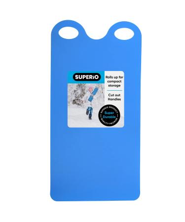 Superio Snow Slider Mat, Flexible Snow Sled Flying Carpet, Roll up Sleds for Kids 36" Lightweight Plastic Snowboard Sled Blue