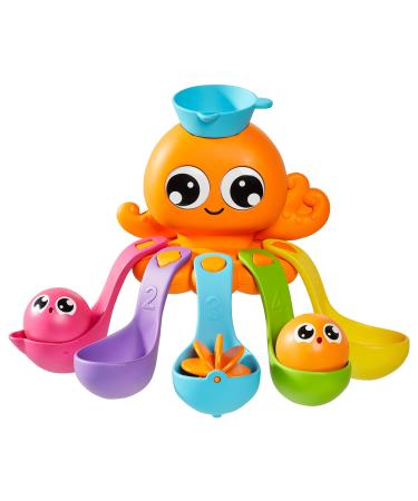 Toomies E73104 Tomy 7 in 1 Activity Octopus Kids Toys for Water Play Fun Bath Accessories for Babies and Toddlers Suitable for 18 Months and Older Multicoloured 18 Months and Older 7 in 1 Bath Activity Octopus