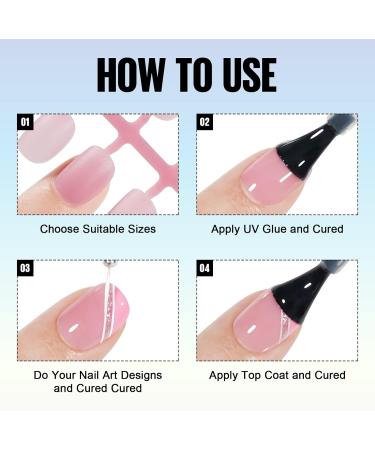 TOMICCA Extra Short Oval Nail Tips 180PCS Pink Soft Gel Nails - 3 in 1 Base Coat Coverage - Matte Full Coverage Nail Tips for Nail Art Extensions - Buy Online on GoSupps.com