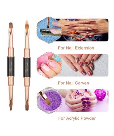 Double-Ended Acrylic Nail Art Brushes Set - Etercycle Gel Polish Design Pen Painting Tools for Salon Quality Manicures at Home - Buy Online on GoSupps.com