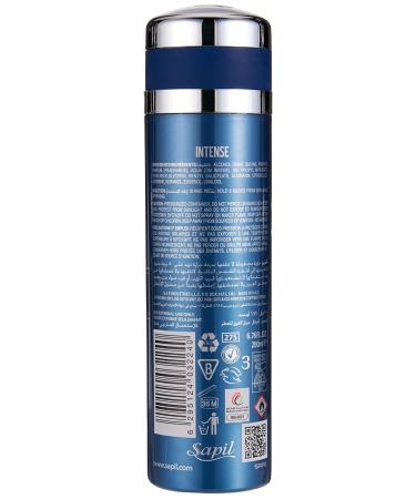 Sapil Intense - Deodorant Spray for Men - Scented Deodorant for Long-Lasting Odor Protection - Lemon Ginger and Lavender Deodorant Spray - Keeps You Fresh and Odor Free All Day - 6.76 oz - Buy Online on GoSupps.com