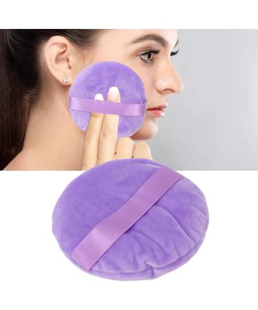Makeup Powder Puff Large Size Makeup Puffs with Tape Handle Soft and Fluffy Swansdown Makeup Puffs for Loose Powder Body Powder Blending All Skin Types Easy to Clean (Purple) - Buy Online on GoSupps.com