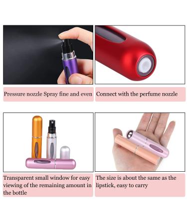 ANBAONA Portable Mini Refillable Perfume Atomizer Bottle - 8 Pcs Pack, 5ml Spray Scent Pump Case - Travel Size Atomizer Perfume Bottle - Buy Online on GoSupps.com
