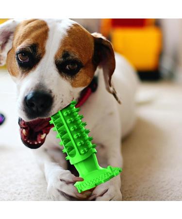 Anulely Dog Toy - Teeth Grinding & Brushing Suction Cup | Dog Tooth Care Products for Home Clinics & Shelters - Classic Sound Dog Toothbrush (Green) - Buy Online on GoSupps.com