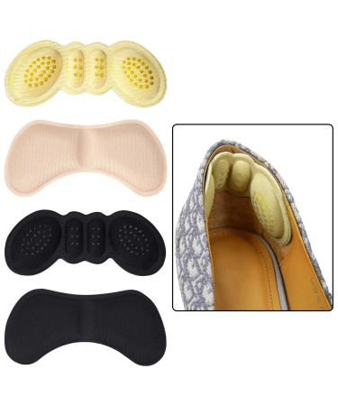 4 Pairs Premium Heel Pads for Shoes Comfort Heel Grips for Womens Shoes Cushions Inserts for Loose Shoes Liner Heel Pads Snugs Shoe Too Big Men Women Filler Shoe Fit Stop Heel Slip Blister Gift