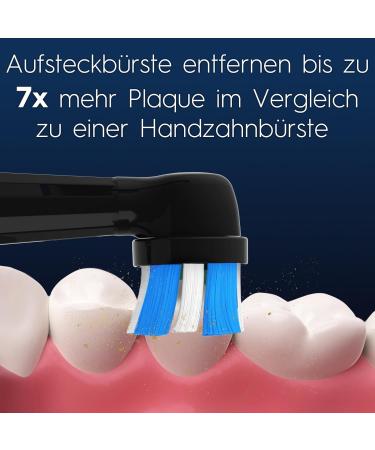 Callysonic Upright Toothbrush Heads - Compatible with Braun Oral-B iO Series 3-10 - Gentle Cleaning - 6 Black Brush Heads (1 Pack) - Buy Online on GoSupps.com
