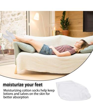 6PCS Moisturizing Socks for Dry Cracked Feet - Overnight Moisture and Spa Treatment with Enhanced Breathability - Soft Cotton Material for Effective Relief of Rough Skin - Women's White Moisturizing Socks - Buy Online on GoSupps.com