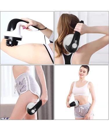 Handheld Cellulite Remover Electric Back Massager with 4 Massage Heads - Portable Anti-Cellulite Massager for Neck, Shoulders, Arms, Back, Waist, Belly, Legs, Feet, and Calves - Buy Online on GoSupps.com