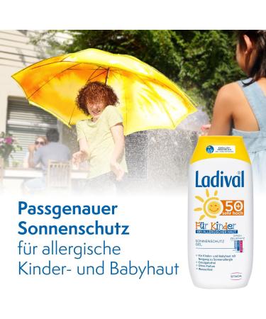 Ladival Children Sun Protection Gel LSF 50+ | Allergy-Safe Fragrance-Free Waterproof | 200ml - Buy Online on GoSupps.com