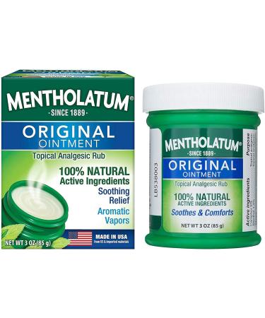 Mentholatum Ointment Topical Analgesic Rub 3 oz. (3-Pack)
